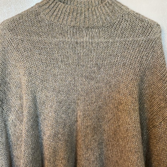 BB Dakota Steve Madden Womens Med Sweater Metallic High Neck Long Dolman Sleeves - Picture 2 of 6